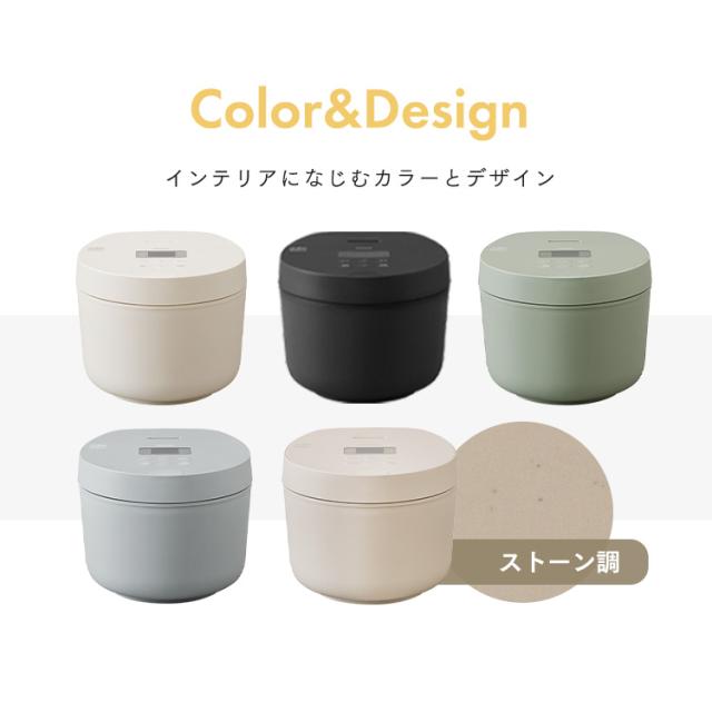 炊飯器 5.5合炊き 1人用 5合炊き アイリスオーヤマ IH おしゃれ 小型 コンパクト 銘柄炊き 50銘柄 炊き分け パン ケーキ機能 低温調理 ヘルシーメニュー 低糖質 おかゆ 玄米 省エネモード お手入れ簡単 2人暮らし ih 炊飯ジャー RC-ILA50 *_2
