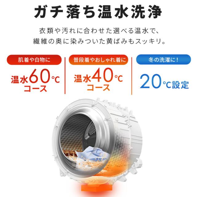 ドラム式洗濯乾燥機 8kg4kg FLK842-W 洗濯機 全自動洗濯機 洗濯乾燥機 乾燥機 ドラム式 左開き 8kg 4kg 温水 温水洗浄 4967576599740 アイリスオーヤマ 送料無料_5