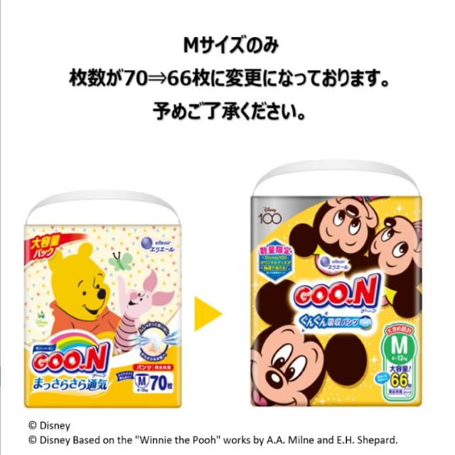 【6個セット】オムツ おむつ パンツ グーン ぐんぐん吸収パンツ M  (6〜12kg)  66枚 / L (9〜14kg) 56枚 / BIG (12〜20kg) 50枚 / BIGより大きい (13〜25kg) 34枚 赤ちゃん エリエール GOO.N グ〜ン 大王製紙 送料無料_11