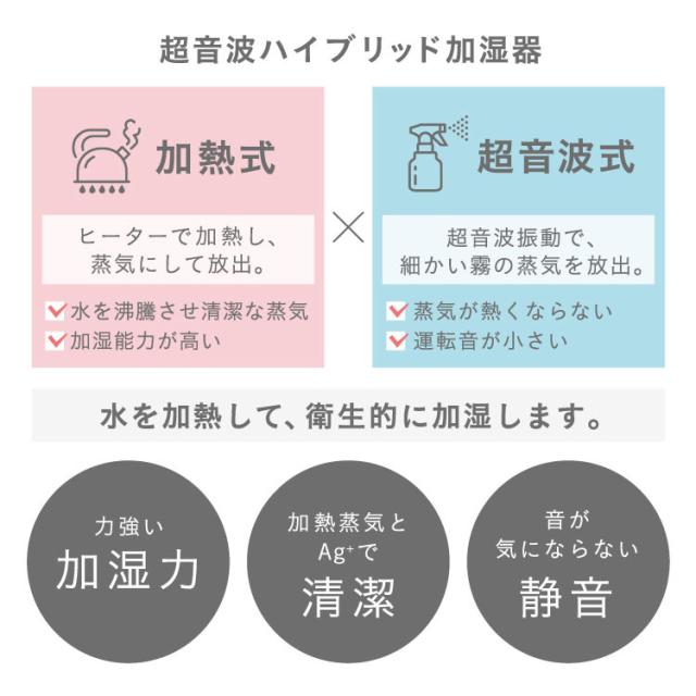 加湿器 ハイブリッド 超音波式 加熱式 ハイブリッド式加湿器 4.5L HDK-35-W アイリスオーヤマ 加湿器 パワフル加湿 ミスト 節電 乾燥 木目調 ホワイト 冬 静音 静か 乾燥 ウイルス対策 秋冬 ウィルス ウイルス対策 加熱 タイマー 加湿器 送料無料