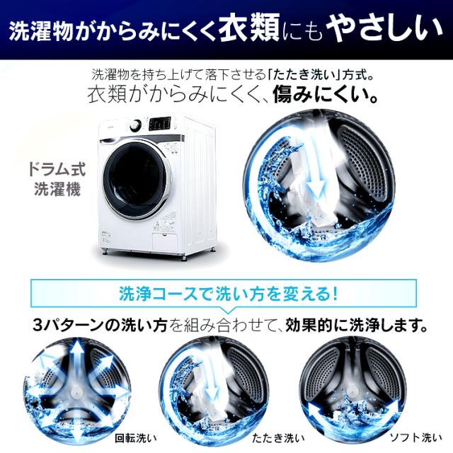 洗濯機 ドラム式洗濯機 7 5kg 洗濯機 ドラム式 ドラム 洗濯 新生活 部屋干し タイマー Fl71 W W アイリスオーヤマ 送料無料 温水対応 メの通販はau Pay マーケット 収納宅配館