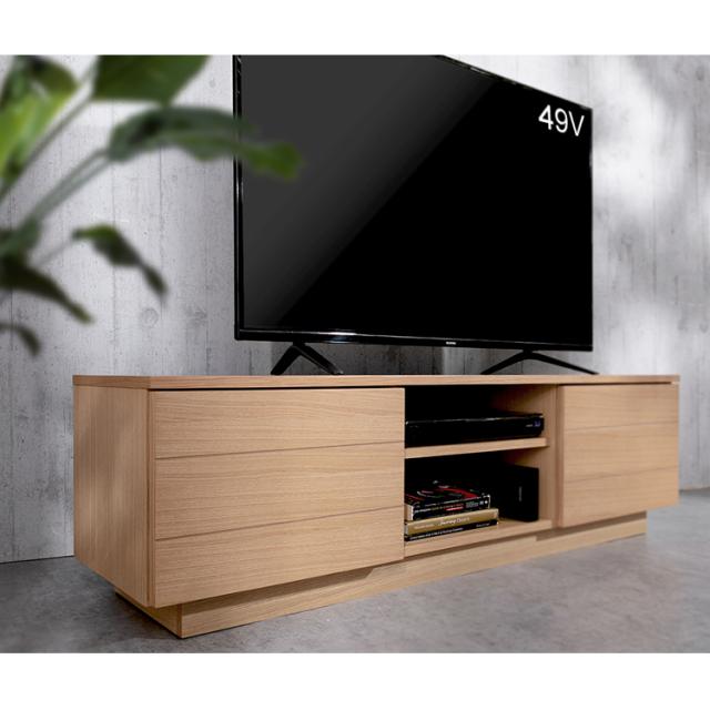 テレビ台 テレビボード 150cm ボックステレビ台 アッパータイプ BTS-SD150U-WN ウォールナット アイリスオーヤマ テレビラック 棚 収納 おしゃれ シンプル スタイリッシュ 天然木使用 送料無料_2
