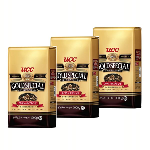 ［3個セット］UCC ゴールドスペシャル スペシャルブレンド 1000g UCC コーヒー レギュラーコーヒー コーヒー豆 ペーパードリップ 上島珈琲 粉 ユーシーシー 大容量 香り コク 送料無料