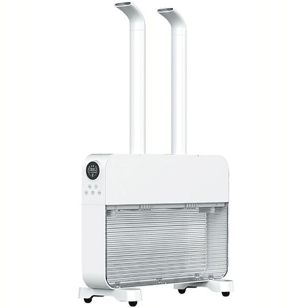 HIRO大容量スリム加湿器 WH HYB−10L ヒロ・コーポレーション 加湿器 大容量 上部注水タイプ 湿度設定 湿度表示 タイマー リモコン キャスター付き ウィルス対策 超音波式 送料無料