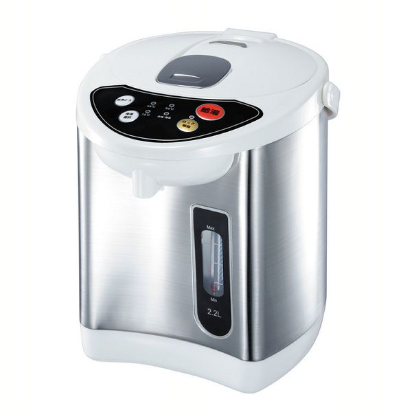 電動給湯ポット2.2L HKP-225 ヒロ・コーポレーション 給湯ポット 電気ポット ポット 給湯ロック機能 再沸騰 カッププッシュスイッチ 保温 温度設定 上蓋取り外し 2.2リットル 送料無料