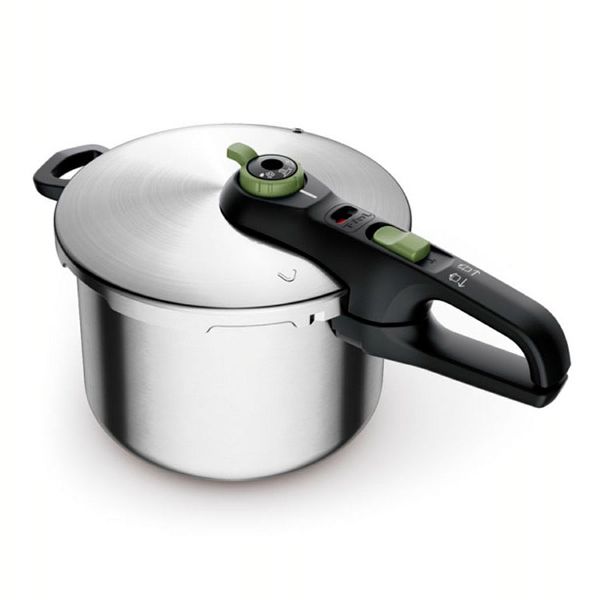 ティファール セキュア トレンディ 6.2L シルバー P2580704 圧力鍋 片手式 6.2L 4〜6人用 中かご付き ガス火対応 IH対応 時短 T-fal ティファール 送料無料