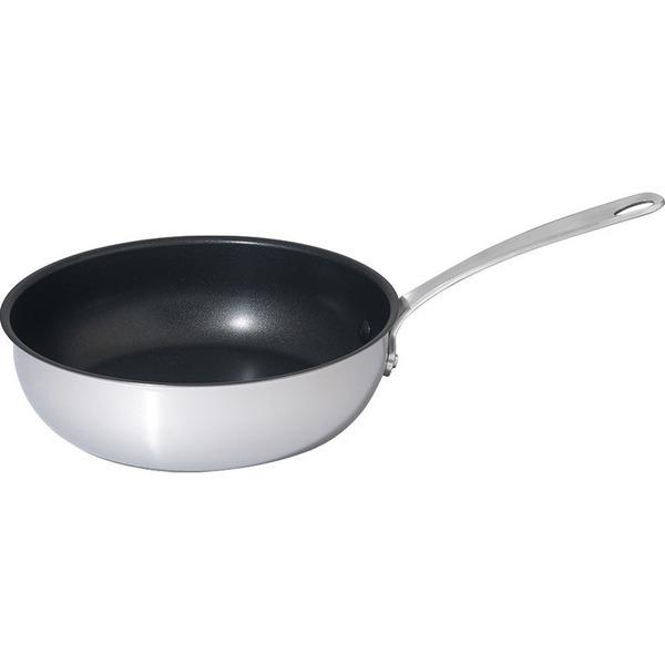 家庭用品 鍋 フライパンマイヤー ホワイトスチール シェフズパン 24cm PM-CP24NS 【B】 マイヤー フライパン ステンレスボディ ノンスティック加工 IH対応 オーブン可(260℃以下) シンプル リベットもノンスティック加工 深型 日本製ステンレス使用 送料無料の通販は 5,500円