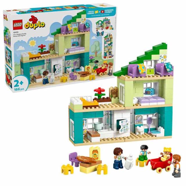 おもちゃ 玩具 ブロック プレゼント 誕生日 クリスマス 幼児 おうち おままごと 家 3 in 1 モダンハウスとかぞくのフィギュア 10470 DUPLO おもちゃ 玩具 ブロック プレゼント 誕生日 クリスマス 幼児 おうち おままごと 家 送料無料