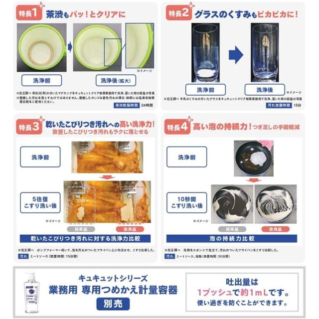 食器用洗剤 キュキュット 詰め替え 洗剤 食器洗い洗剤 業務用 【4個セット】花王 キュキュットクリア除菌 4.5L キュキュット 食器用洗剤 キュキュット 詰め替え 洗剤 食器洗い洗剤 業務用 送料無料_3
