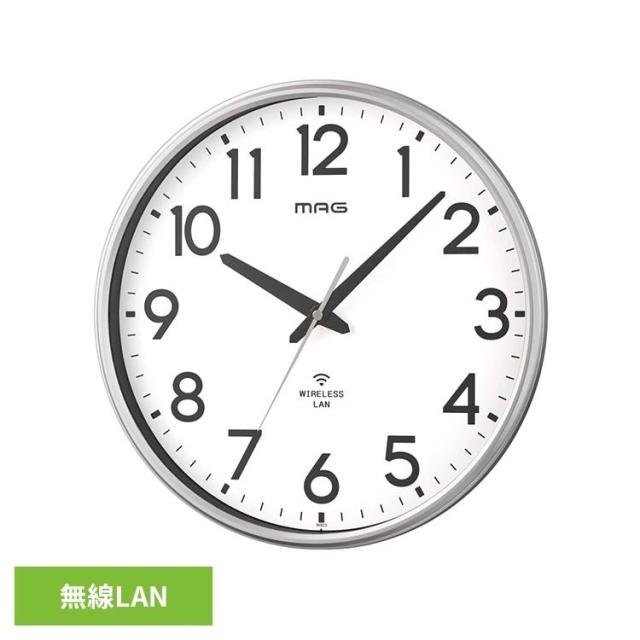時計 壁掛け 壁掛け時計 デザイン時計 おしゃれ 無線LAN Wi-fi 電波時計 デジタル 無線LAN掛時計 MAG 【B】 時計 壁掛け 壁掛け時計 デザイン時計 おしゃれ 無線LAN Wi-fi 電波時計 デジタル