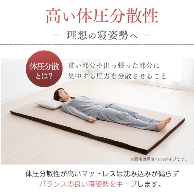 マットレス カバー付き シングル 低反発 敷き布団 厚め 来客用 一人暮らし 新生活 8cm 通気性 体圧分散 低反発マットレス シングル アイリスオーヤマ MATK8-S 送料無料_5