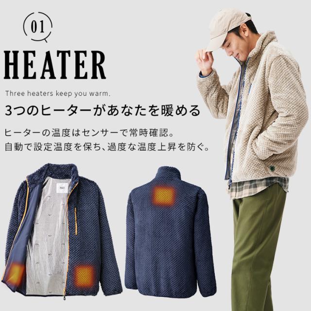 ボアヒートブルゾン FC22601 全5サイズ カーキ ベージュ ネイビー