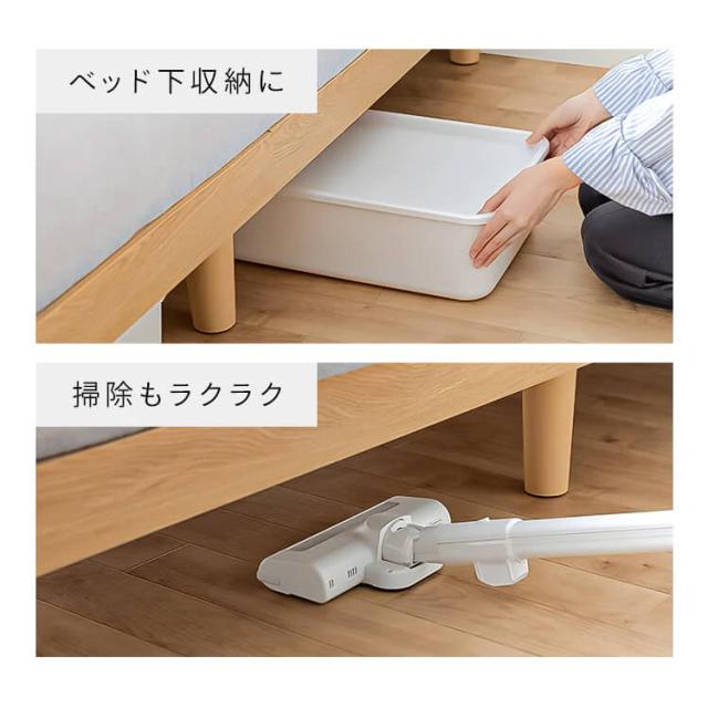【組立設置対象】すのこベッド ダブル ダブルベッド ベッド 棚付き コンセント付き 木製 通気性 SNB-D アイリスオーヤマ 送料無料_6