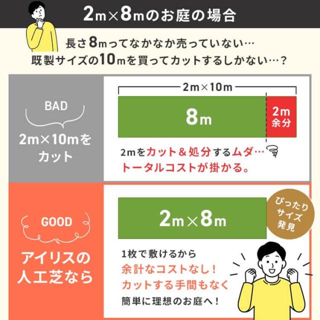 【2個セット】 人工芝 2m×10m ロール アイリスオーヤマ 芝生 耐久性 防カビ機能付 ハサミ 簡単カット 簡単設置 庭 ベランダ ガーデニング テラス バルコニー DIY ペット 犬 子供 リアルな質感 ふかふか 人工芝ロール 芝生ロール リアル人工芝 IP-30210 *