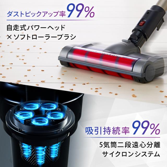 スティッククリーナー 充電式サイクロンスティッククリーナー モップ