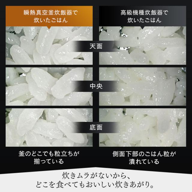 瞬熱真空釜 IHジャー炊飯器5.5合 RC-IF50-B ブラック 炊飯器 炊飯ジャー 炊飯 ジャー IH ih 5.5合 蒸しプレート付き 銘柄炊き 炊き分け 保温 タイマー アイリスオーヤマ 送料無料_7