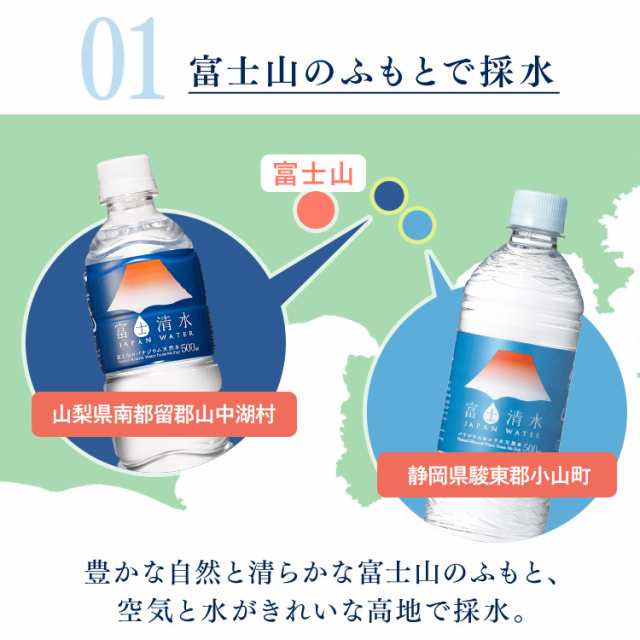 水 天然水 飲料水 500ml 24本 富士清水 ペットボトル バナジウム シリカ ラベルレス ミネラルウォーター 24本入り【代引き不可】 飲料  まの通販はau PAY マーケット - 暮らし健康ネット館