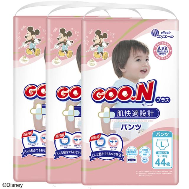 グーンプラス　3Sサイズ　36枚入り　3個セット おむつ パンツタイプ グーン 3個セット グーン プラス 肌快適設計