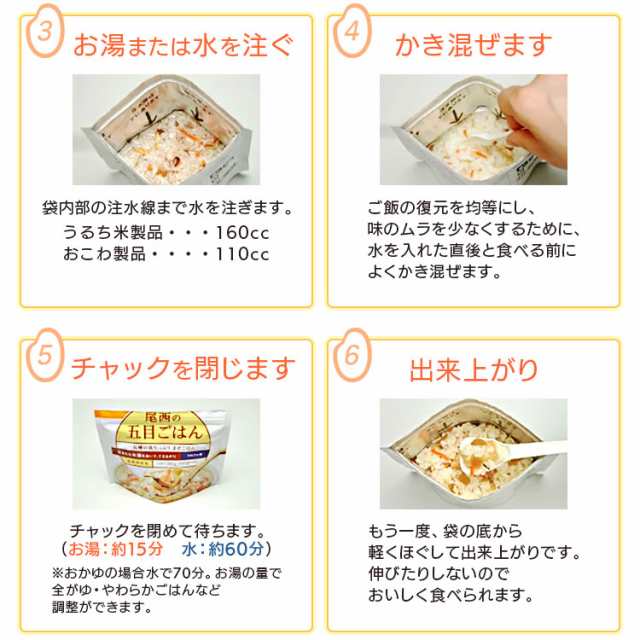 アルファ米 きのこごはん 1食100g 尾西食品 アルファ米 非常食 防災食