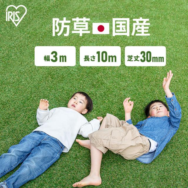 リアル防草人工芝 RP-30310 [代引不可] 人工芝 国産 アイリスオーヤマ 防草 メンテナンスフリー 防カビ 雑草対策 グリーン 芝丈3cm クッション性 送料無料