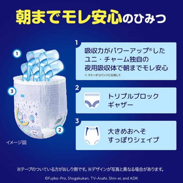 【9個セット】マミーポコ夜用パンツB 28枚 マミーポコ パンツ ぱんつ おむつ 紙おむつ かみおむつ ユニ・チャーム スタンダード 夜用 ドラえもん オムツ 送料無料_2