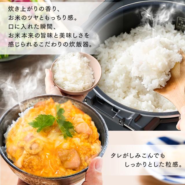 炊飯器 5.5合 一人暮らし 圧力IH アイリスオーヤマ アイリス 5合炊き 圧力炊飯器 圧力IH炊飯器 IH炊飯器 IH 炊飯ジャー 銘柄炊き 省エネ 早炊き ブラック 黒 RC-PDA50_2