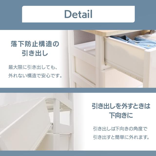 チェスト 収納ケース 5段 引き出し プラスチック 幅56cm 奥行41.5cm 高