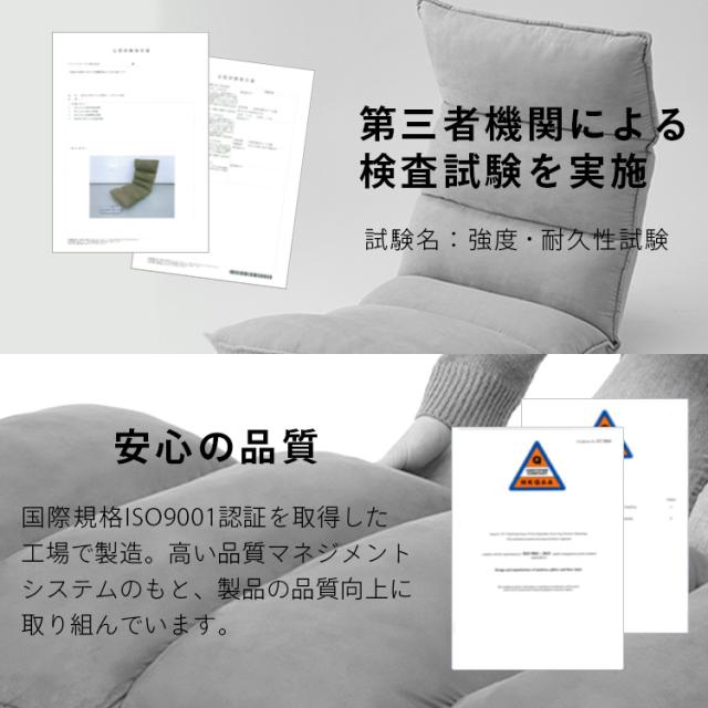 座椅子 リクライニング 14段階 折りたたみ コンパクト 1人掛け 低反発