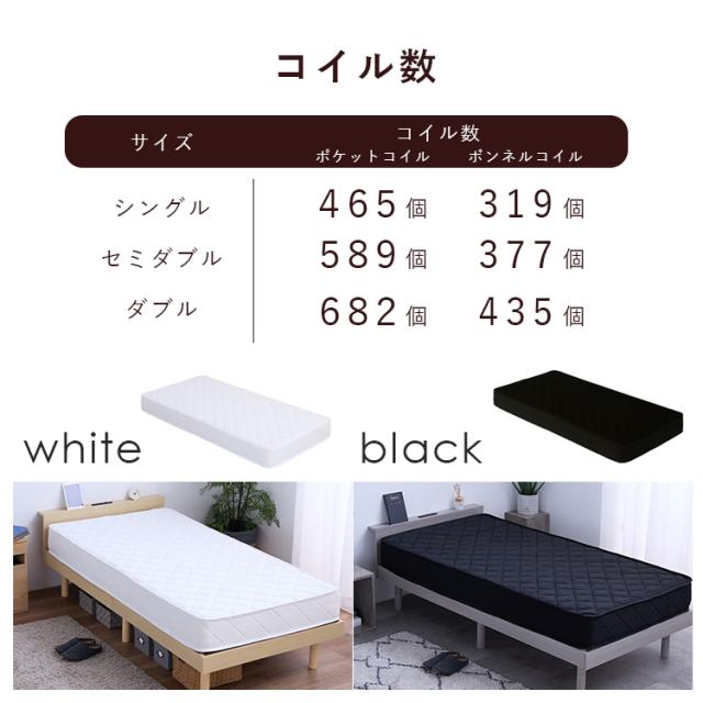 ベッド　マットレス付き　ボンネルコイル20cm　ダブル ベッド マットレス付き セット マットレス マットレスセット USB付き ボンネルコイル 20cm ダブル D 送料無料_9