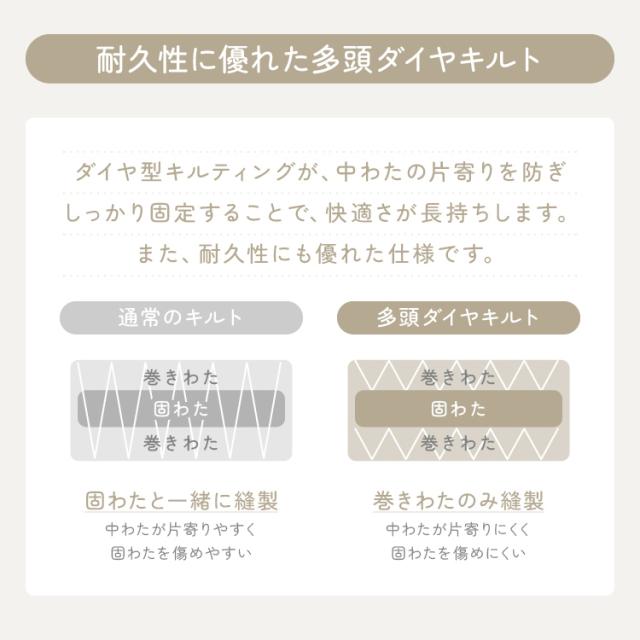腰痛防止 体圧分散 高反発 抗菌防臭 防ダニ サポート 固め 13cm 心材9cm ピーチスキン 腰サポートバランス極厚四層敷き布団 DLアイボリー ふとんファクトリー 腰痛防止 体圧分散 高反発 抗菌防臭 防ダニ サポート 固め ピーチスキン_10