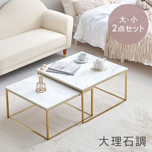 vidaXL コーヒーテーブル マンゴー無垢材 ダークブラウン スクエア家具