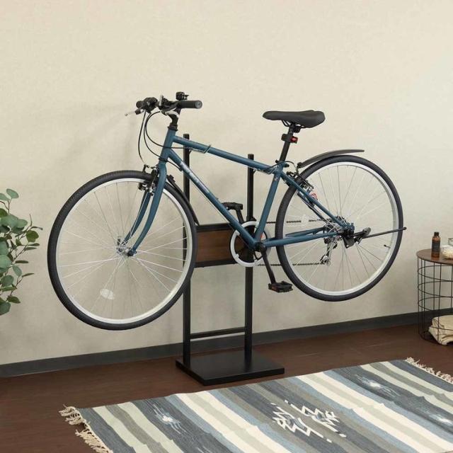 自転車スタンド【Lex(レック)】1台用 BCD-001 MOJYU 【B】 自転車スタンド スタンド おしゃれ MOJYU モジュ 粉体塗装 木目プレート 室内用 Lex レック 送料無料_2