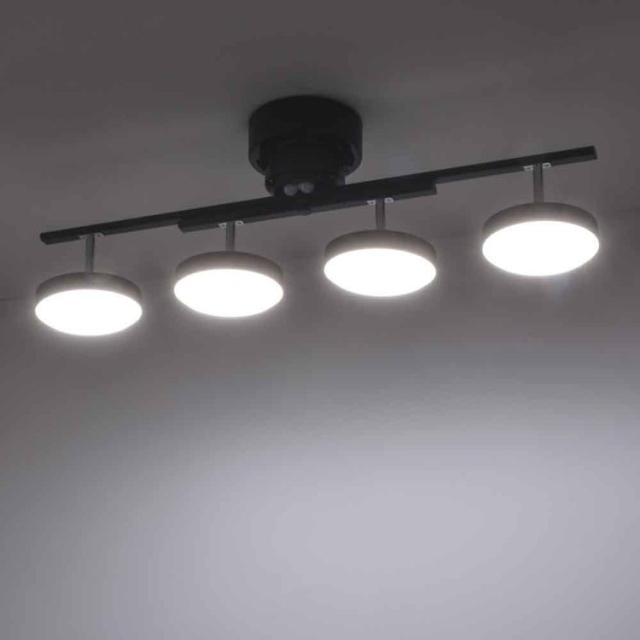 LED4灯シーリング LT-YLS4RC-K オーム電機 シーリングライト 照明 調光 