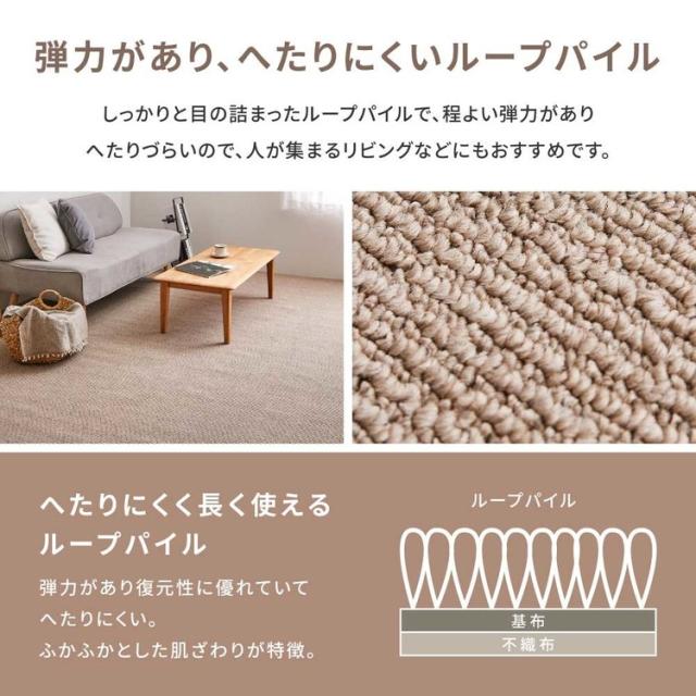 カーペット ラグマット 防ダニ ホットカーペット対応 リビング ペットにやさしい抗菌カーペット　ステラ　江戸間6畳 600094360 [代引不可] カーペット ラグマット 絨毯 江戸間 抗菌 防臭 防ダニ ホットカーペット対応 リビング 送料無料_5