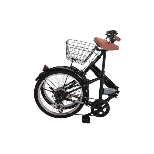 自転車 折りたたみ自転車 ノーパンクタイヤ 6段変速 【9部組】GR-206N 