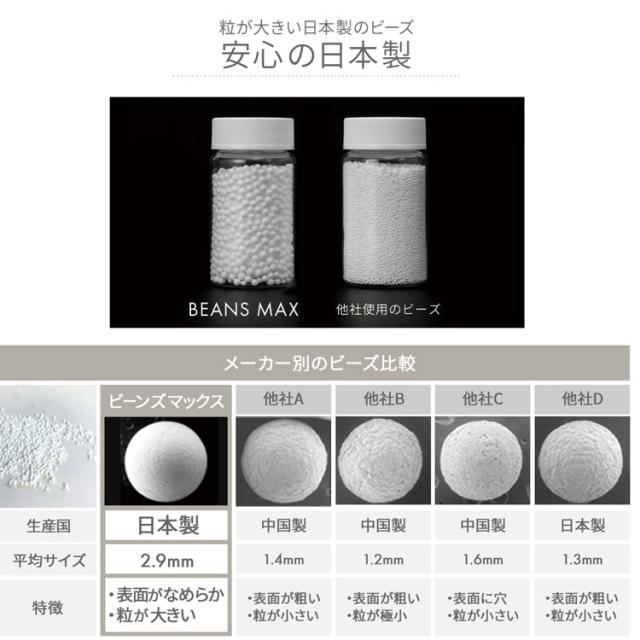 ビーズクッション ビーンズMAX U字サポート 程よい弾力 大きいサイズ 耐久性 フィット カバー洗濯可能 くつろぎ ビーズ ビーズソファー ギフト 一人暮らし_5