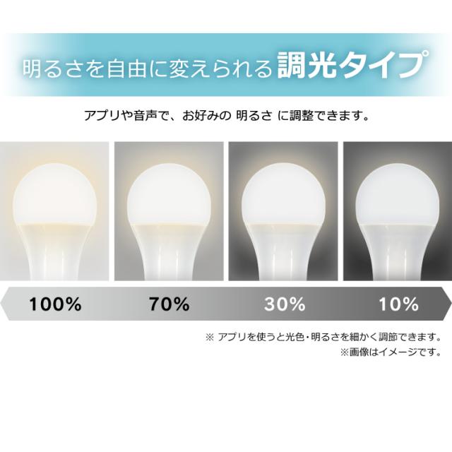 LED電球 電球 LED 60形 アイリスオーヤマ 節電 エコ 照明 電気 省エネ E26 広配光 60形相当 調光 Google Nest Mini AIスピーカー LDA9L-G D-86AITG+Google Nest Mini LEDライト ECO 節約 スマートスピーカー対応 GoogleNestMini アイリスオーヤマ_11