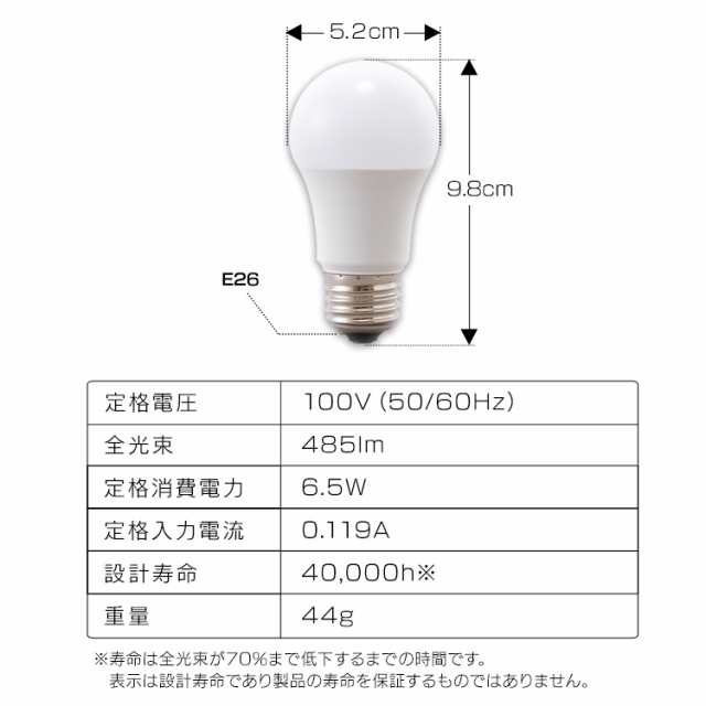 ☆600円OFFクーポン有り☆ LED LED電球 LED高演色電球 E26 40形相当 高