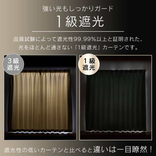 【curtain-fabfun】 カーテン 1級 遮光 2枚 210cm丈 １級