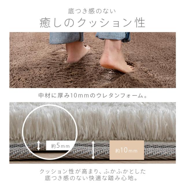 ホットカーペット 3畳 ラグセット ホットカーペット+シャギーラグ（パイル）セット 200×250cm 3畳 TWA-3000BI SGR-2025 ホットカーペット ラグ セット カーペット 滑り止め付き オールシーズン 防音_5