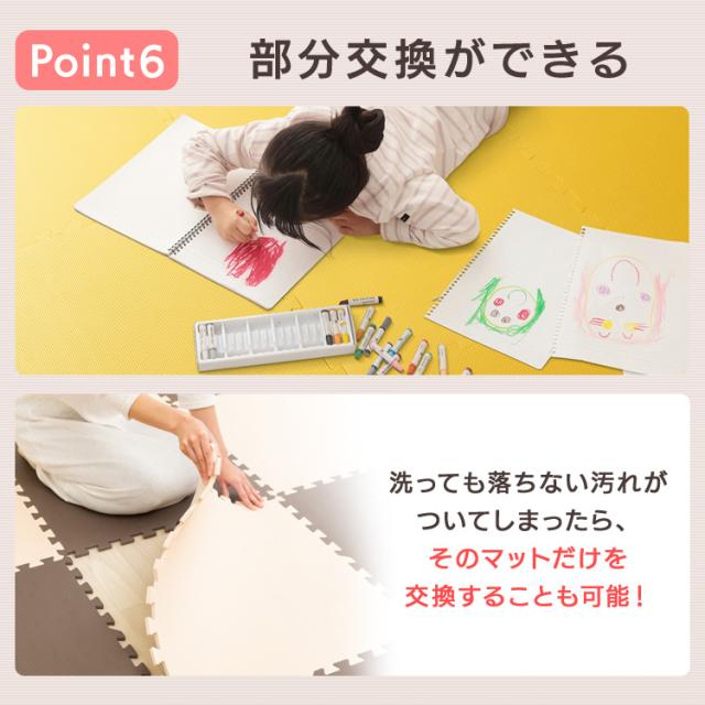PEジョイントマット（60×60×2） 8セット（32枚） PEJTM-602 （Ｄ） 全8色 床暖房対応 ジョイントマット 大判 大判サイズ 防音対策 一年中 防水性 サイドパーツ付き 厚さ2cm 60×60cm 送料無料_11