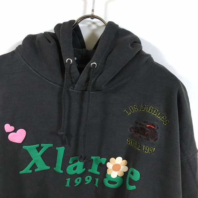 XLARGE エクストララージ PIGMENT DYLED PUFF LOGO PULLOVER HOODED