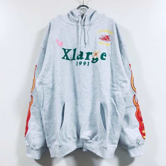 XLARGE エクストララージ PIGMENT DYLED PUFF LOGO PULLOVER HOODED ...