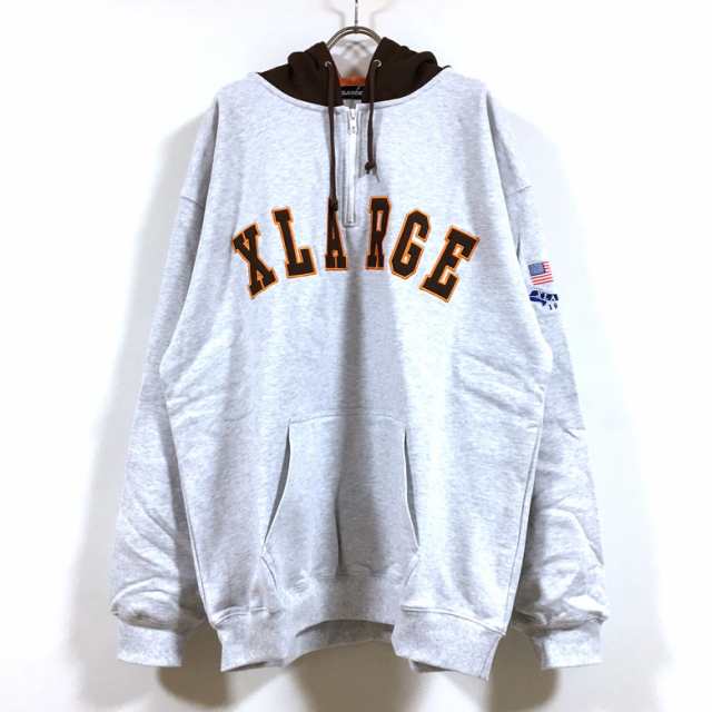 XLARGE エクストララージ CONTRAST COLOR HALF ZIP HOODED SWEAT