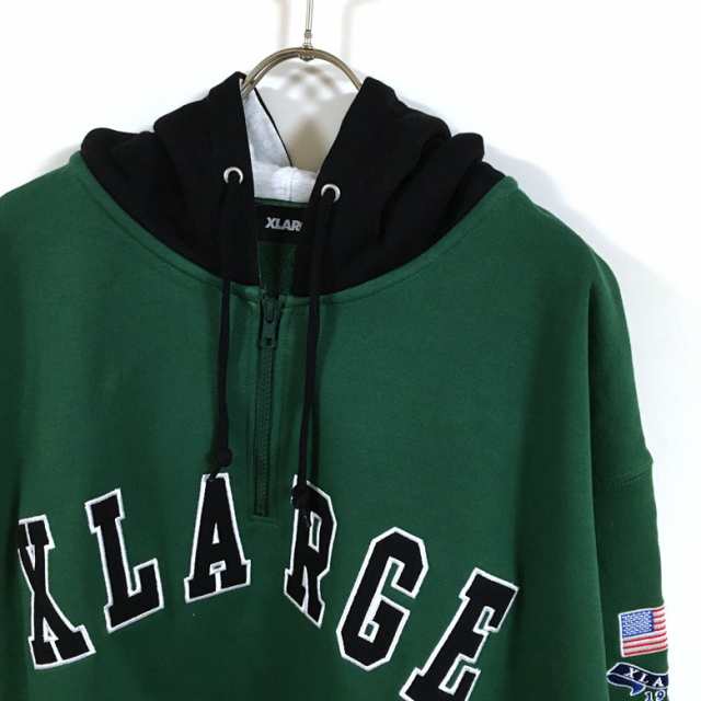 XLARGE エクストララージ CONTRAST COLOR HALF ZIP HOODED SWEAT