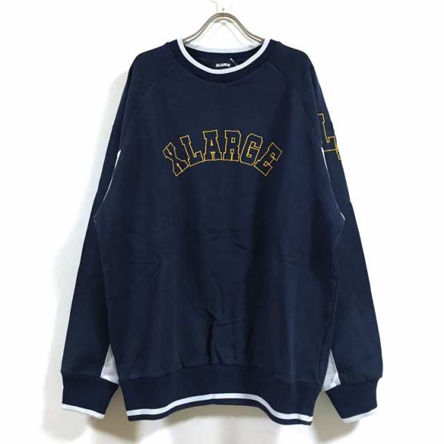 XLARGE エクストララージ TWO TONE COLLEGE LOGO CREWNECK SWEAT