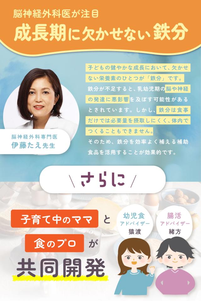 脳神経外科推奨】 ここすく鉄分 子供 フェリチン鉄 パウダー ［USDA