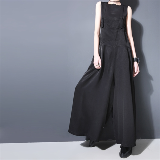 レディース ワイドパンツ サロペット サスペンダー セットアップ モノトーン モード系 ゆったり 黒 モダン 大人きれいめ 代 30代 女子の通販はau Pay マーケット Ladies Seasonz Shop