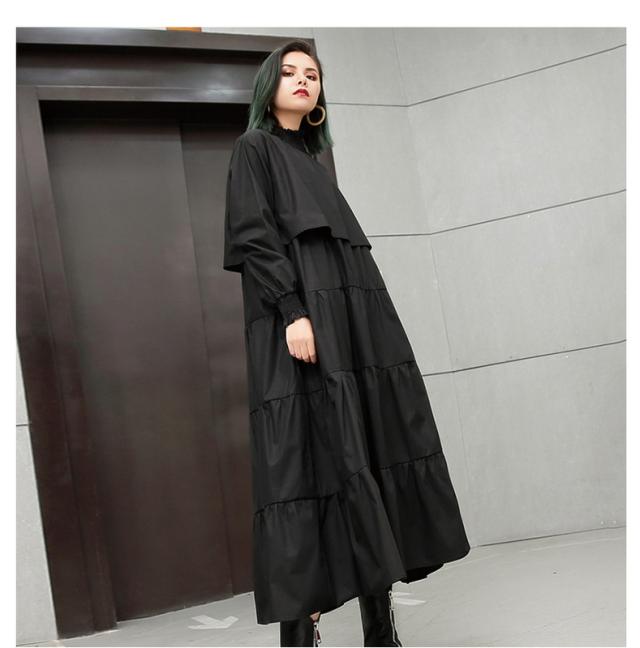 ゴスロリ系 ワンピース ロング丈 ネックギャザー 切り替え フレアスカート ゆったり 病み可愛い 代 30代の通販はau Pay マーケット Ladies Seasonz Shop