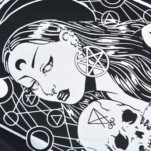 ゴスロリ系 シャツ 長袖 トランペットスリーブ スカル柄 病み可愛い V系 ストリート系 黒 原宿系 10代 代の通販はau Pay マーケット Ladies Seasonz Shop